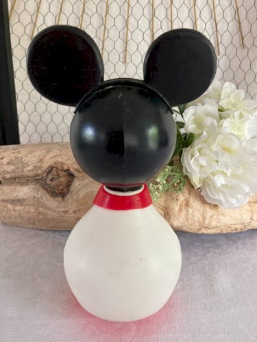 625⚜️ Ancien Culbuto Mickey Made In France Educo Vintage Hauteur 21 Cm
