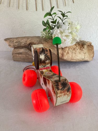 625⚜️ Ancien Jouet Le Chien Little Snoopy Fisher Price En Bois Vintage Réf: 693