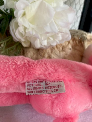 625⚜️ Ancienne Peluche Doudou La Panthère Rose Pink Panther 1989 Hauteur 28 Cm