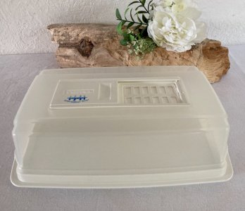 625⚜️ Bell Cheese Plate, Tefal White Plastic Cheese Cave