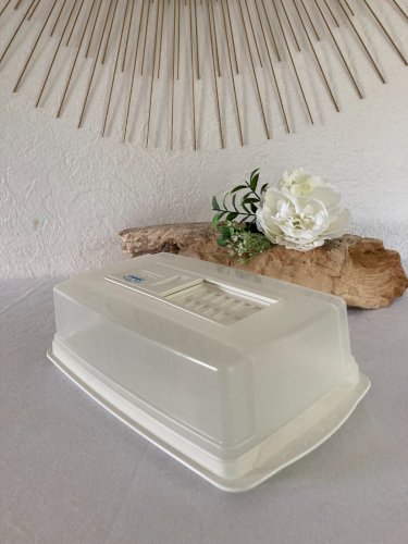 625⚜️ Cloche Plateau à Fromages, Cave à Fromage Tefal en Plastique Blanc