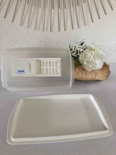 625⚜️ Cloche Plateau à Fromages, Cave à Fromage Tefal en Plastique Blanc