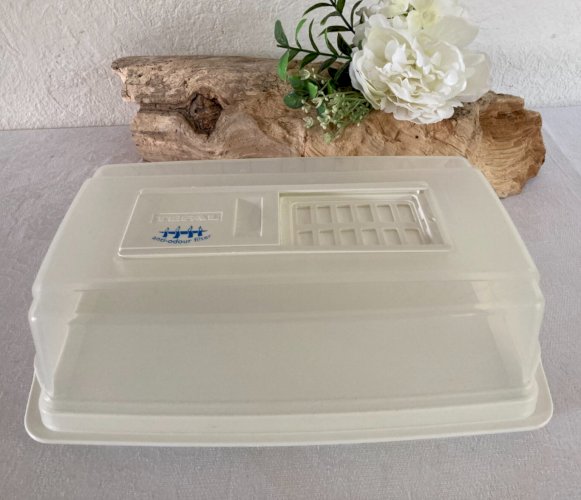 625⚜️ Cloche Plateau à Fromages, Cave à Fromage Tefal en Plastique Blanc