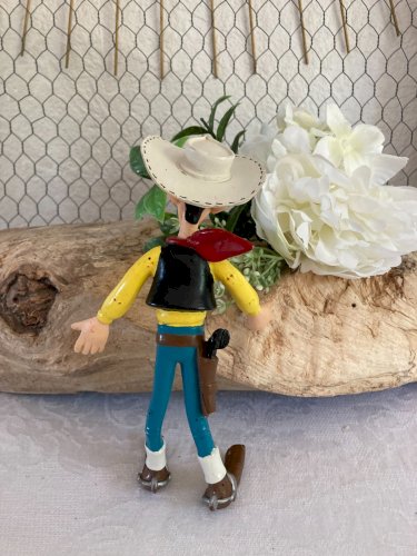 625⚜️ Figurine Lucky Luke Année 1999 Plastoy Hauteur 16 Cm en PVC Souple Vintage