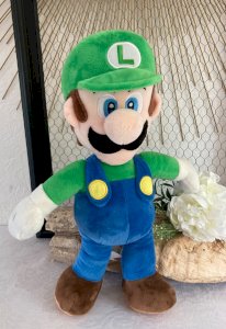 625⚜️ Peluche Doudou Luigi Super Mario Nintendo Hauteur 38 Cm
