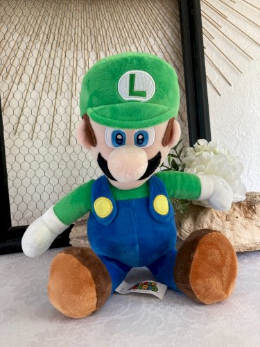 625⚜️ Peluche Doudou Luigi Super Mario Nintendo Hauteur 38 Cm