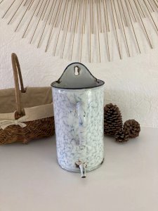 7 ⚜️ Authentic Vintage Enamelled Metal Douching Pot