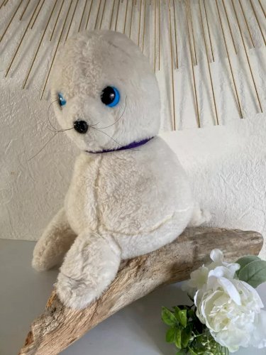 7 ⚜️  Ancienne Peluche Doudou Bébé Phoque Bibifoc Chamti Vintage