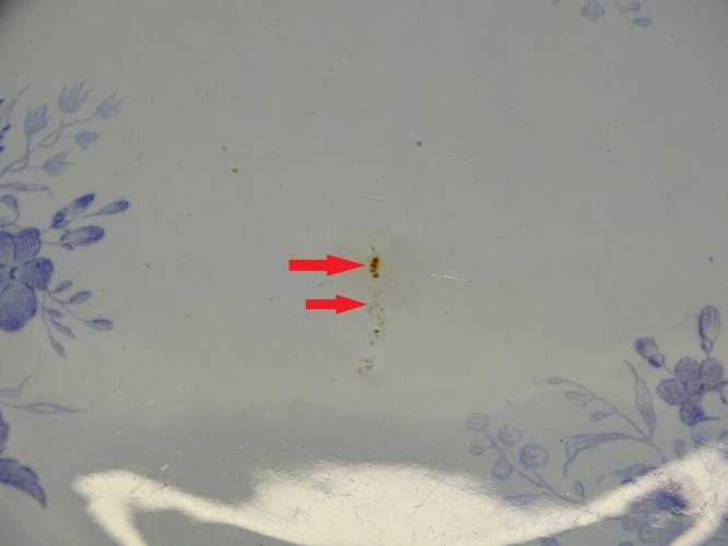 -7 ASSIETTES FAIENCE FB LM & Cie Guirlande FEUILLAGE VIOLET CLAIR sur Bord   D