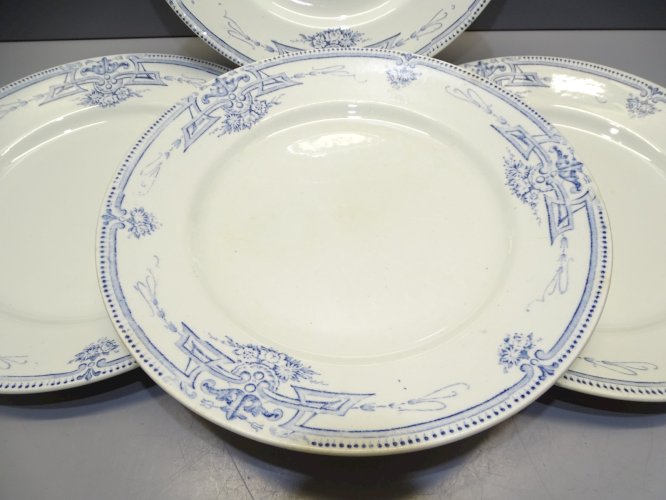 -7 ASSIETTES PLATES CERAMIQUE KG LUNEVILLE MODELE FLORENTIN déco TABLE     D