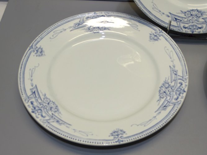 -7 ASSIETTES PLATES CERAMIQUE KG LUNEVILLE MODELE FLORENTIN déco TABLE     D
