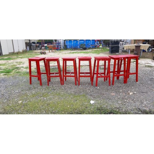 7 Tabourets de Bistrot Bois