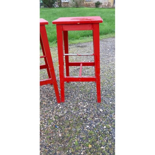7 Tabourets de Bistrot Bois