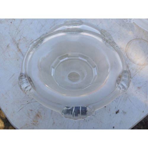 7 Tulipes en verre transparent et Opalin