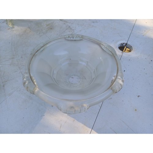 7 Tulipes en verre transparent et Opalin