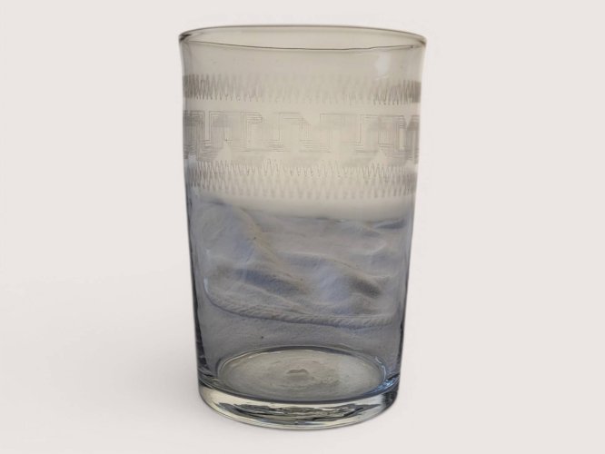 7 verres à eau décor à la grecque