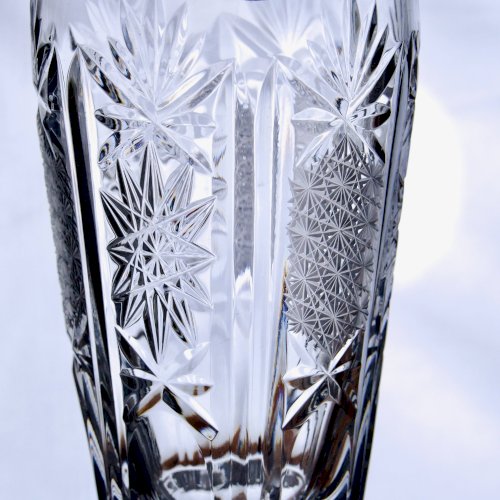 7 verres à longdrink anciens en cristal taillé