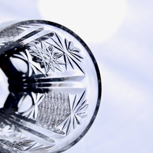 7 verres à longdrink anciens en cristal taillé