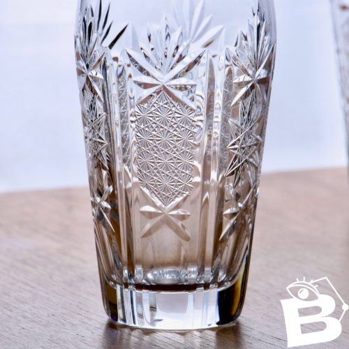 7 verres à longdrink anciens en cristal taillé