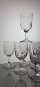 7 Art Deco wine glasses 1930s