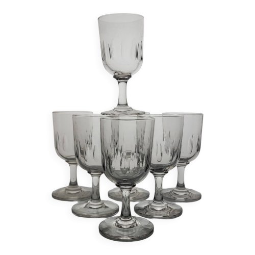 7 verres à vin Art déco 1930s