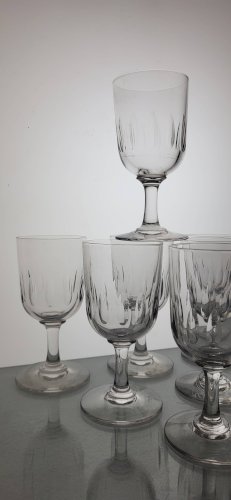 7 verres à vin Art déco 1930s