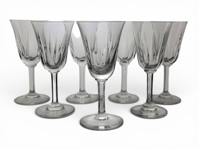 7 verres à vin cristal Saint Louis modèle Cerdagne
