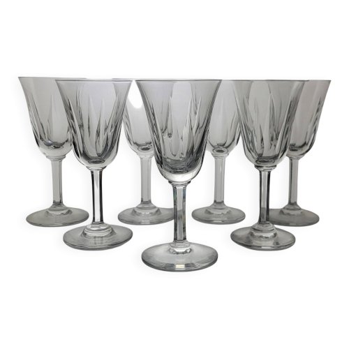 7 verres à vin cristal Saint Louis modèle Cerdagne