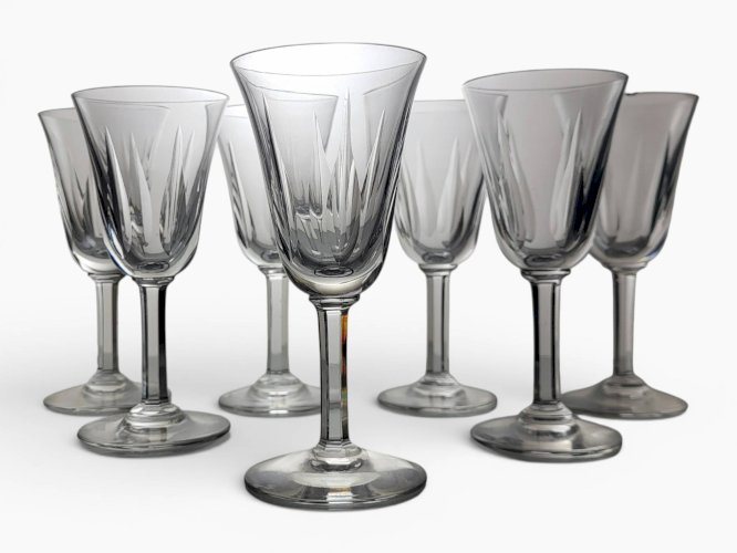 7 verres à vin cristal Saint Louis modèle Cerdagne
