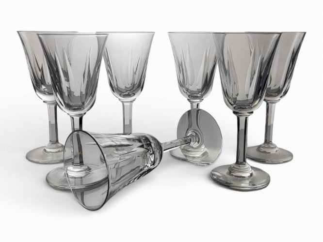 7 verres à vin cristal Saint Louis modèle Cerdagne