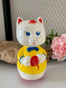 724⚜️ Ancien Culbuto Chat Made In France Educo Dortan Vintage Hauteur 20 Cm