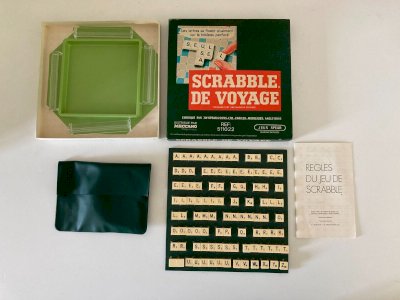 724⚜️ Vintage Complete Travel Scrabble Board Game and Letters