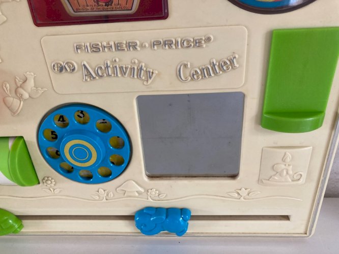 724⚜️ Ancien Tableau D'activité et D'éveil Fisher Price Vintage Authentique