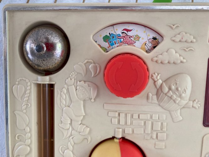 724⚜️ Ancien Tableau D'activité et D'éveil Fisher Price Vintage Authentique