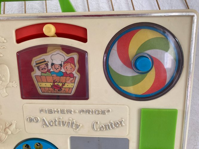 724⚜️ Ancien Tableau D'activité et D'éveil Fisher Price Vintage Authentique