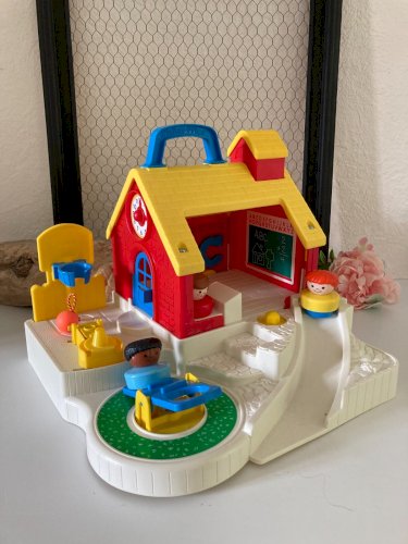 724⚜️ Jouet L'école Fisher Price Little People Année 1992 Réf 2559 Vintage