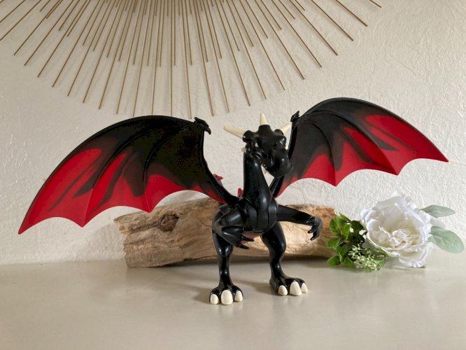724⚜️ Playmobil Le Dragon Lumineux Réf 4838 Couleur Noir Fonctionne