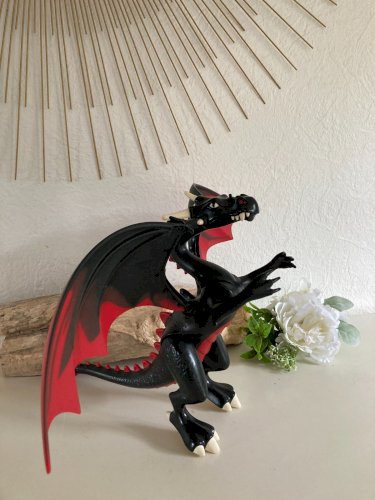724⚜️ Playmobil Le Dragon Lumineux Réf 4838 Couleur Noir Fonctionne