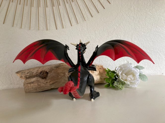 724⚜️ Playmobil Le Dragon Lumineux Réf 4838 Couleur Noir Fonctionne
