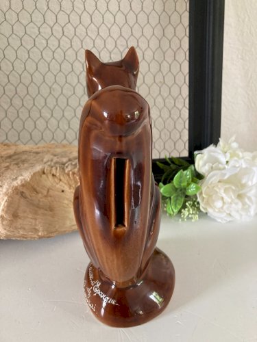 724⚜️ Tirelire Caisse D'épargne de Cambrai Écureuil en Céramique Hauteur 20 Cm