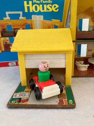 725⚜️ Jouet Ancienne Maison Jaune Fisher Price Réf 952 Année 1977 Vintage