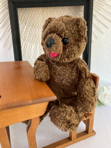 725⚜️ Peluche Doudou Nounours Bonne Nuit Les Petits Hauteur 30 Cm Assis