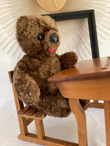 725⚜️ Peluche Doudou Nounours Bonne Nuit Les Petits Hauteur 30 Cm Assis