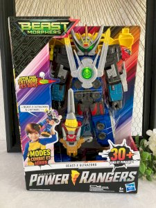 725⚜️Robot Power Rangers Beast Morphers Beast X Ultrazord Hasbro Fonctionne Neuf