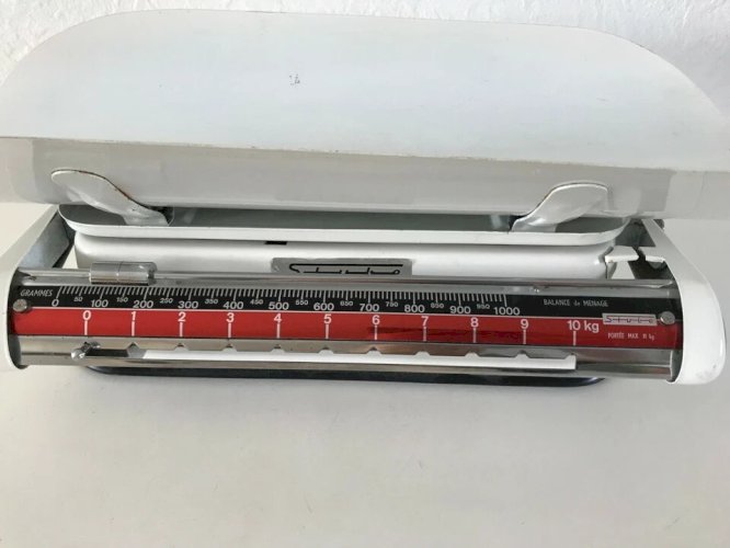 8 ⚜️  Ancienne Balance Bébé Stube + Plateau 10 Kg Vintage