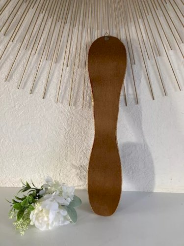 8 ⚜️ Ancienne Brosse à Habits Sur Support Mural Velours Hauteur 44 Cm Vintage