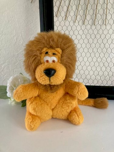8 ⚜️ Ancienne Peluche Mascotte Le Lion Jaune LCL Crédit Lyonnais Ajena Vintage
