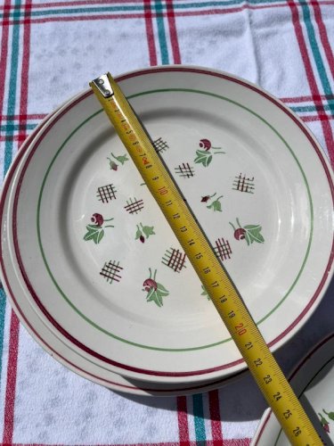 8 assiettes, 1 plat et 1 ravier KG Lunéville