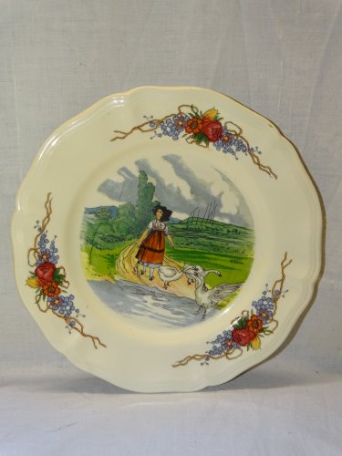 -8 ASSIETTES A DESSERT  CERAMIQUE SARREGUEMINES signées H.LOUX OBERNAI    D