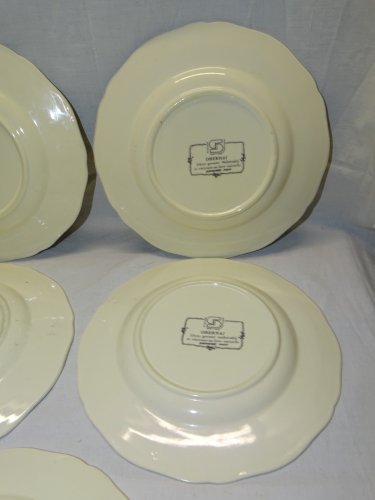 -8 ASSIETTES A DESSERT  CERAMIQUE SARREGUEMINES signées H.LOUX OBERNAI    D